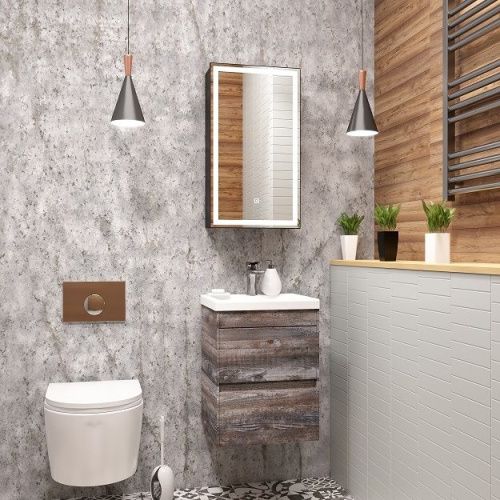 Зеркало-шкаф Art&Max TECHNO AM-Tec-350-650-1D-R-DS-F-Nero 40х70 подвесной цвет черный