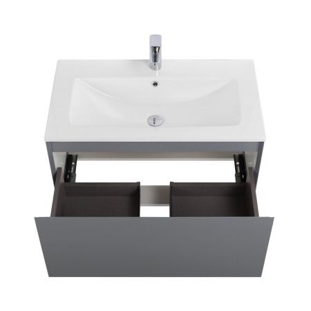 Тумба под раковину Art&Max Latina AM-Latina-800-1C-SO-GM 80х50 подвесная цвет серый