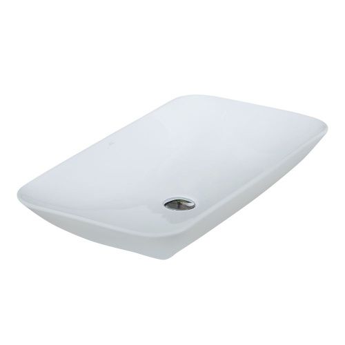 Раковина из сантехнического фарфора Melana E408-805 70х40 накладная цвет белый без отверстий под смеситель - фото 3