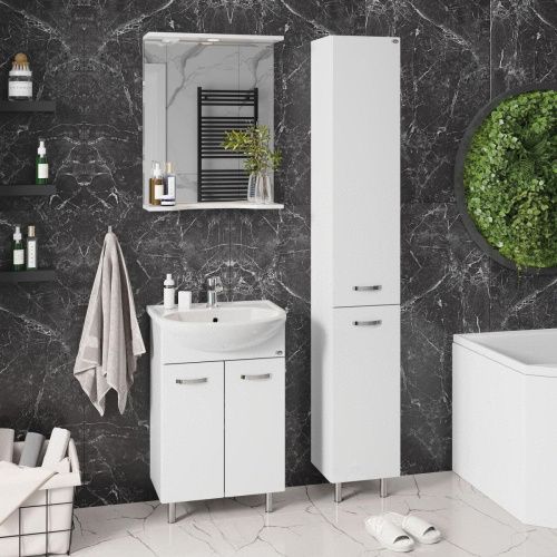 Тумба под раковину Onika Коралл 105032 50х30 напольная цвет белый - фото 5