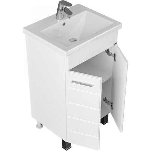 Тумба под раковину СанТа Омега 207001 50х40 подвесная цвет белый - фото 2