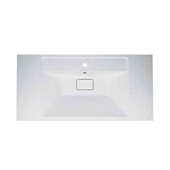 Раковина из искусственного камня Am.Pm Inspire V2.0 M50AWPX1001WG 100х50 встраиваемая цвет белый 1 отверстие под смеситель