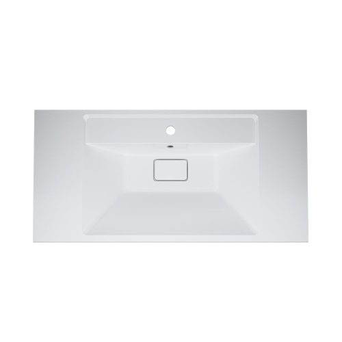 Раковина из искусственного камня Am.Pm Inspire V2.0 M50AWPX1001WG 100х50 встраиваемая цвет белый 1 отверстие под смеситель