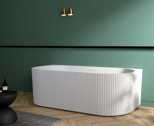 Ванна акриловая Abber AB9330-1.7 170х80 пристенная овальная с каркасом - фото 2