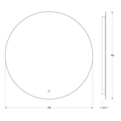 Зеркало с подсветкой Evoform Ledshine BY 2644 70х70 подвесное - фото 2