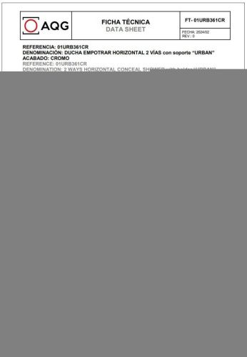 Душевая система AQG Urban 19URBER23102 встраиваемая в стену цвет хром - фото 2