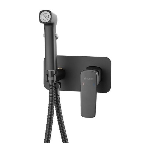 Гигиенический душ со смесителем Shevanik S9905H черный - фото 2