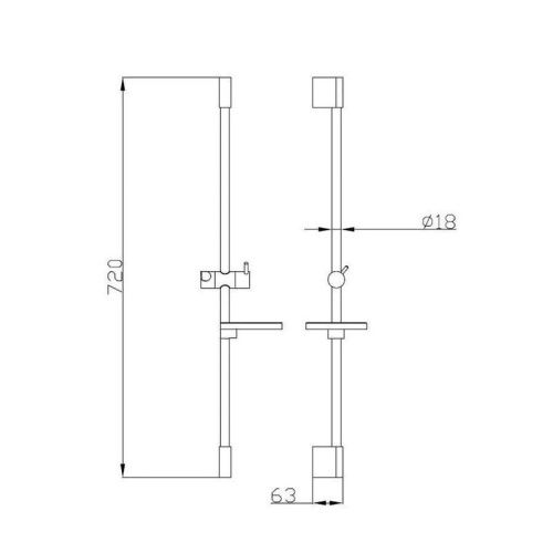 Душевая штанга D-Lin D63509 цвет хром - фото 2