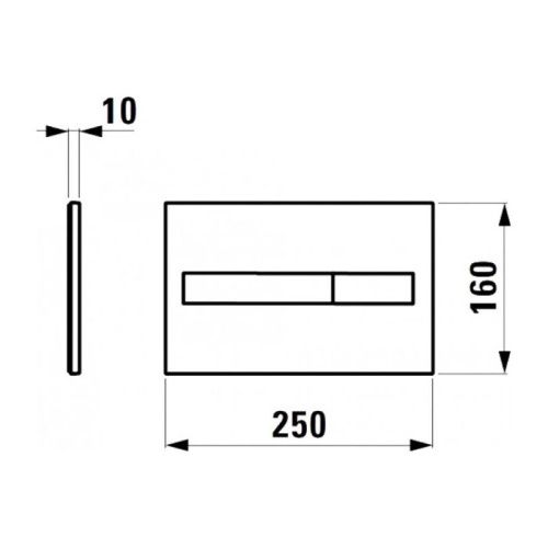 Клавиша смыва механическая Laufen Installation System LIS 8.9566.1.004.000.1 цвет хром - фото 2