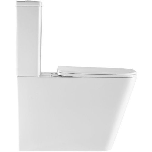 Унитаз напольный с бачком WeltWasser WW SK GELBACH 011 ST GL-WT (10000012125) белый с сиденьем микролифт безободковый душевой смыв - фото 2
