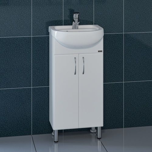 Тумба под раковину СанТа Сити 101203 40х20 напольная цвет белый - фото 2