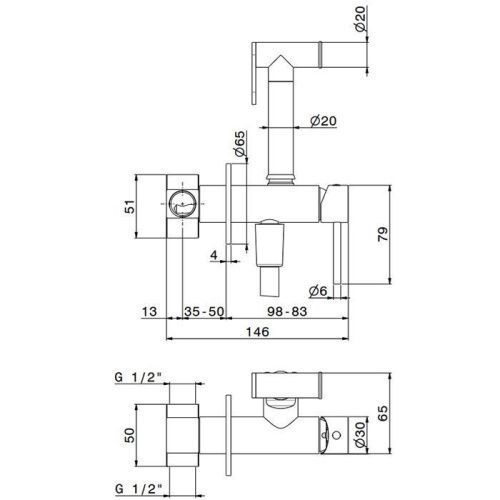 Гигиенический душ Newform Idroscopini 886.21.018 хром - фото 2