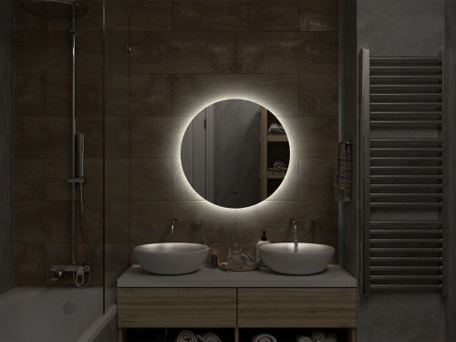 Зеркало с подсветкой Misty Зеркала (сенсорные) АЛА-02-645-14 70х70 подвесное - фото 4