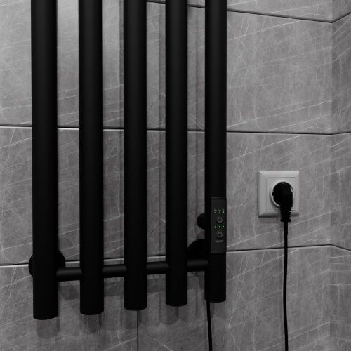 Полотенцесушитель электрический Altasan Арго Арго12027ЧМ 25х120 черный - фото 4