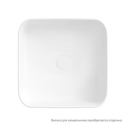 Раковина из сантехнического фарфора Iddis Bridge BRIWM04i27 40х40 накладная цвет белый без отверстий под смеситель - фото 3