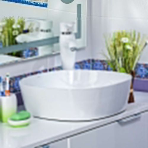 Раковина из сантехнического фарфора Melana 78107-805 40х40 накладная цвет белый без отверстий под смеситель - фото 3