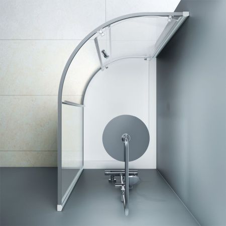 Душевой уголок Am.Pm Like W83G-302U120CT64 120х80 стекло прозрачное профиль хром без поддона