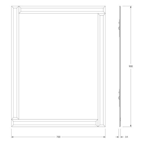 Зеркало Evoform Style BY 0810 70х90 подвесное - фото 2