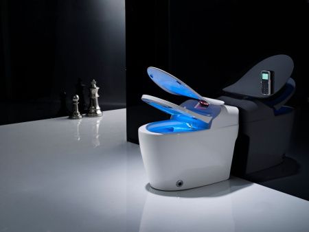 Электронный унитаз-биде напольный Timo TE-721 белый с сиденьем микролифт безободковый каскадный смыв