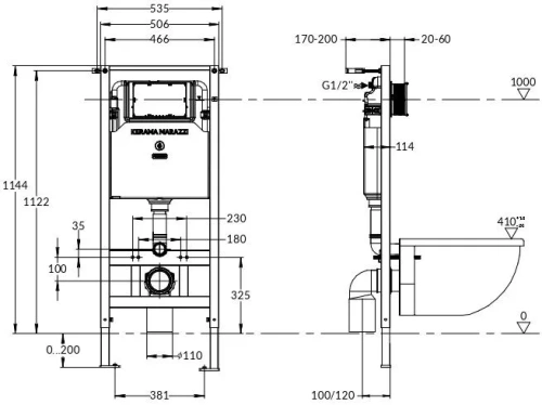 Инсталляция для унитаза Kerama Marazzi INST.PRO.WC - фото 2