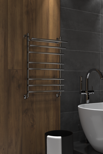 Полотенцесушитель водяной Indigo Just Shelf LJSHW80-40 45х80 хром - фото 5