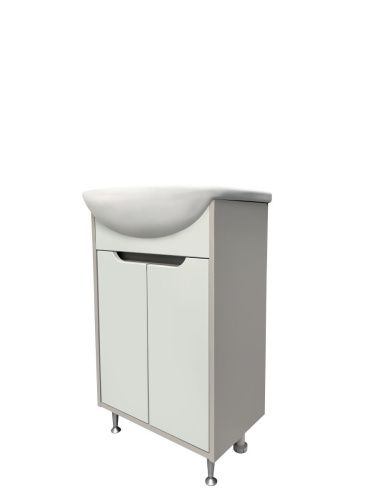 Тумба под раковину Runo Эконова 00-00004653 60х30 напольная цвет серый - фото 2