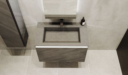 Раковина Jorno INCLINE Inc.08.80/P/Bet/JR полувстраиваемая цвет серый - фото 2