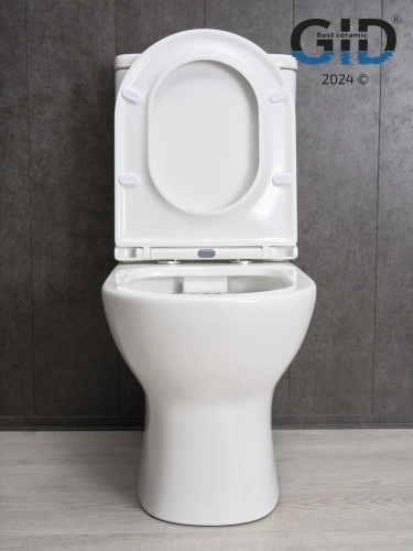 Унитаз напольный с бачком Gid Concavo Tn2123 (62243Y) белый с сиденьем микролифт безободковый - фото 4