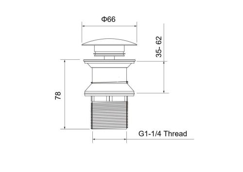 Донный клапан Aquatek AQ6003BGM вороненая сталь - фото 2
