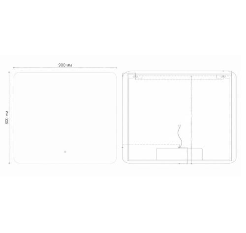 Зеркало с подсветкой Grossman ELEGANS-промо 1790801 90х80 подвесное - фото 3