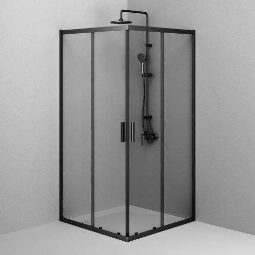 Душевой уголок Am.Pm Gem W90G-403-100100-BT 100х100 стекло прозрачное профиль черный без поддона - фото 5