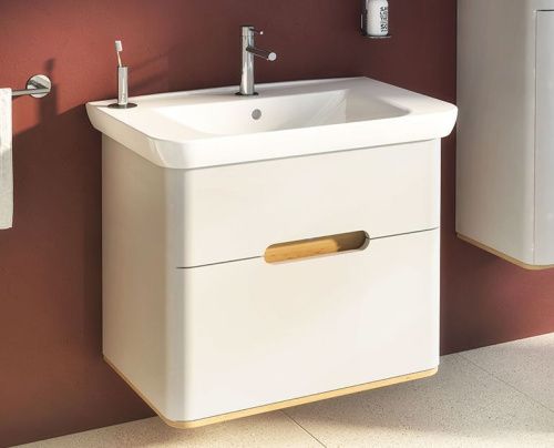 Тумба с раковиной Vitra Sento 60824 80х50 подвесная цвет белый - фото 2