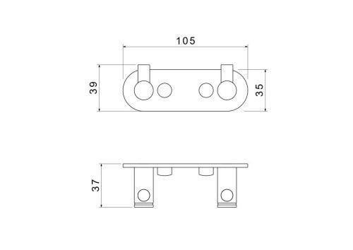 Крючок для ванны Aquatek ЕВРОПА AQ4102BG - фото 2