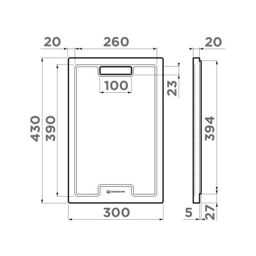 Разделочная доска Omoikiri CB-01-WOOD 4999005 - фото 2