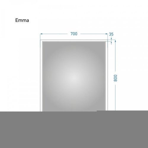 Зеркало с подсветкой Alavann Emma ALV0064001 70х80 подвесное - фото 5