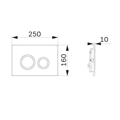 Клавиша смыва механическая Am.Pm ErgoFit L I110101 цвет белый - фото 2