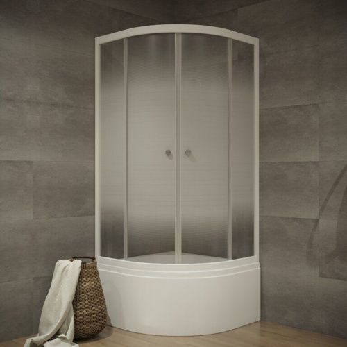 Душевой уголок Тритон Лайт Щ0000061801 90х90 стекло с рисунком профиль белый с поддоном - фото 3