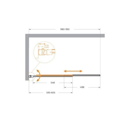 Душевая шторка на ванну Cezares SLIDER SLIDER-VF-11-100/150-C-Cr 100х150 стекло прозрачное профиль хром глянцевый ориентация универсальная