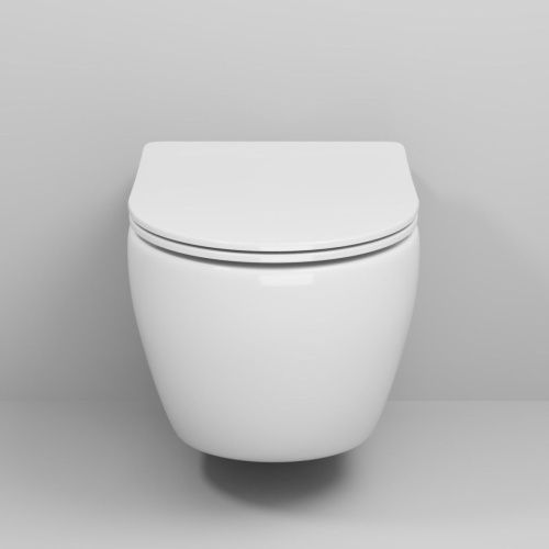 Унитаз подвесной Grossman Торнадо GR-4457SQ белый с сиденьем микролифт безободковый смыв торнадо - фото 5