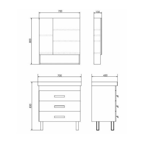 Тумба с раковиной Comforty Никосия 00-00008854CF 70х50 напольная цвет коричневый - фото 2