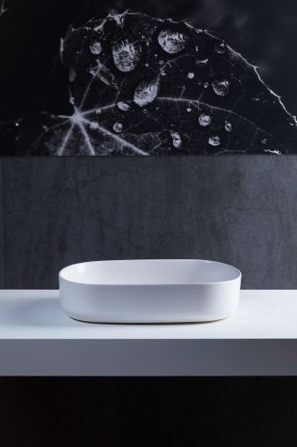 Раковина керамическая Allen Brau Fantasy 4.11022.21 60х40 накладная цвет белый без отверстий под смеситель - фото 4