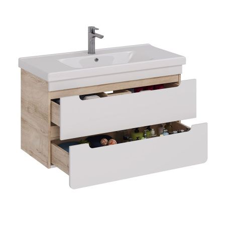 Тумба под раковину LeMark Olivia LM08OL100T 100х40 подвесная цвет белый