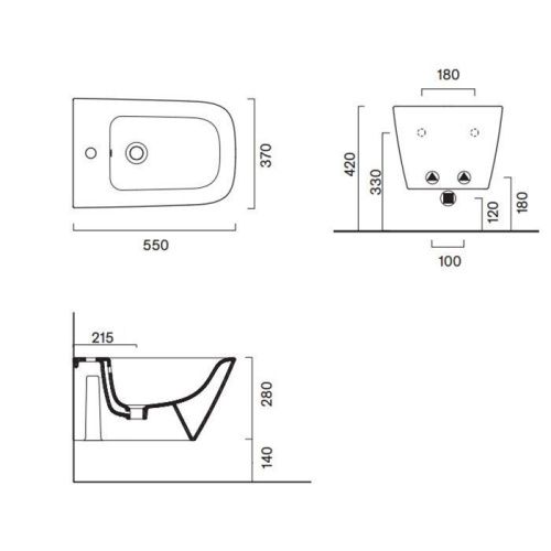 Биде подвесное Catalano Green 418551001 цвет белый - фото 2