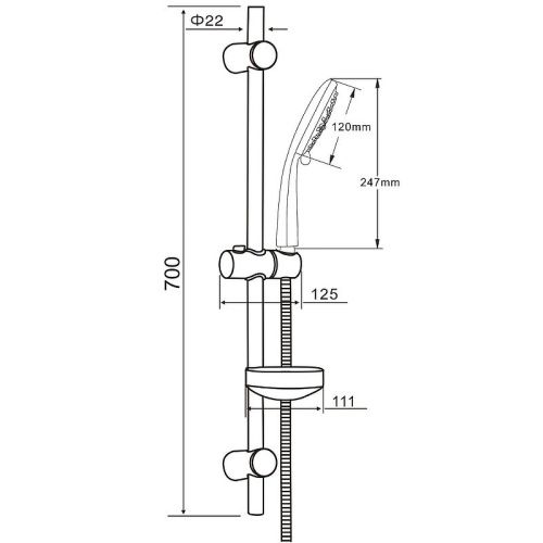 Душевой гарнитур Orange O-Shower OS706cr настенный хром - фото 4