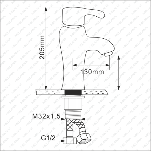 Смеситель Melana F-002CBK-M на раковину - фото 2