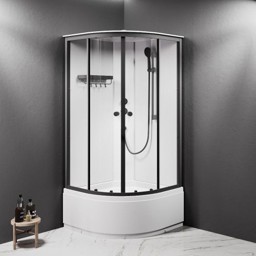 Душевая кабина Am.Pm X-Joy W94C-401A-090BT 90х90 четверть круга без крыши ориентация универсальная