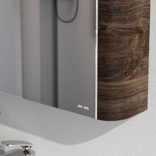 Зеркало-шкаф Am.Pm Sensation M30MCL0801NF 80х70 подвесной цвет коричневый - фото 5