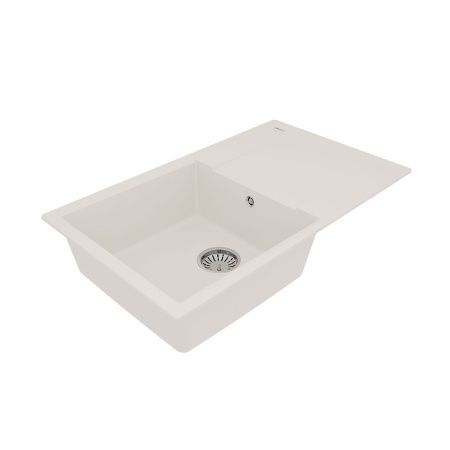 Кухонная мойка LeMark Imandra 840 9910034 85х50 цвет белый поверхность матовая