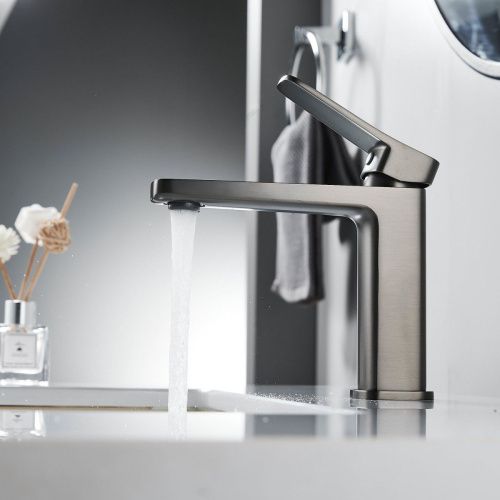 Смеситель Shevanik S9901T на раковину оружейная сталь - фото 4