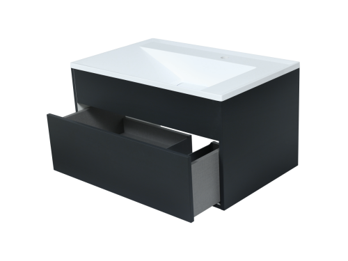 Тумба с раковиной Uperwood Lotus Premium 39340207461 80х50 цвет черный - фото 5